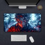 Tanjiro Kamado Deskpad 600x300mm – Large Anime Gaming Mouse Pad with Stitched Edges | The Crafted Joy