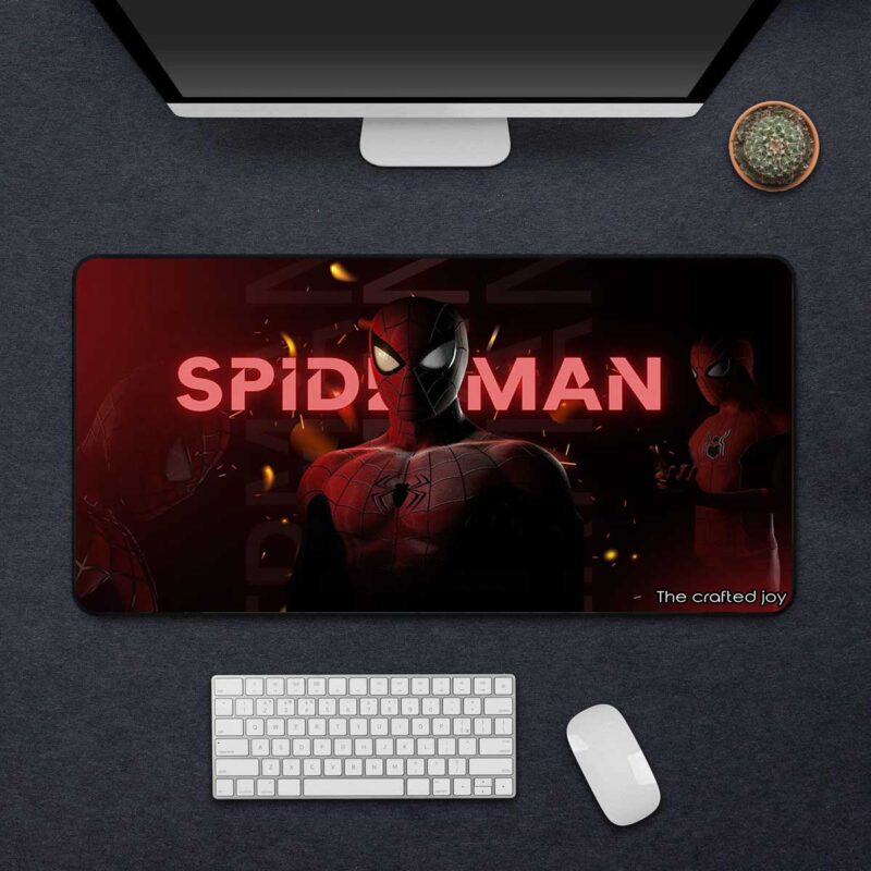 Spider-Man Deskpad 600x300mm – Large Gaming Mouse Pad with Stitched Edges | Marvel Desk Mat by The Crafted Joy