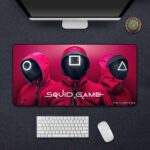 Squid Game Deskpad 600x300mm – Large Gaming Mouse Pad with Stitched Edges & Anti-Slip Base | Netflix Series Desk Mat by The Crafted Joy